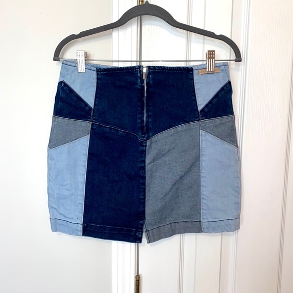 Guess Patchwork Denim Skirt - Picture 2 of 6